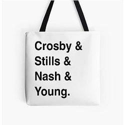 Crosby, Stills, Nash & Young - Band T-Shirt All Over Print Tote Bag
