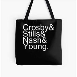 Funny Gift For Crosby Stills Nash And Young Vintage Photograp All Over Print Tote Bag