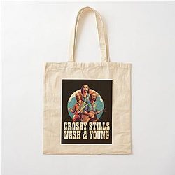 Crosby Stills Nash & Young  Cotton Tote Bag