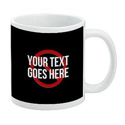 Personalized Custom Crossout Ceramic Coffee Mug Novelty Gift Mugs for Coffee Tea and Hot Drinks 11oz White