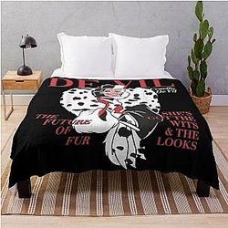 빌라인 Cruella De Vil 매거진 커버 Throw Blanket