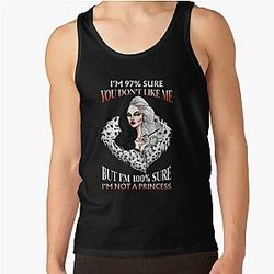 Cruella De Vil I Am 100% 확실한 당신 Don't Like 나를, Cruella Deville 티셔츠 여성 탱크 탑