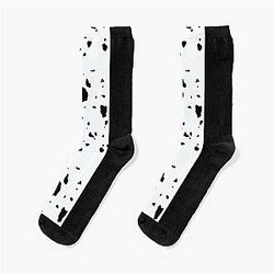 Cruella Halloween Kostüm - Cruella Dalmatien Muster Kostüm Socken