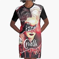 Cruella 그래픽 티셔츠 드레스