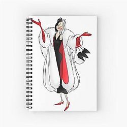 Cruella De Vil Classic Cartoon Villain Notebook