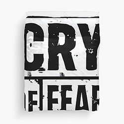 The inscription Cry of Fear Horror Duvet Cover