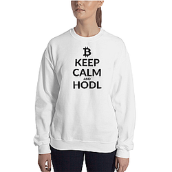 Bitcoin Merch - Keep calm Women’s Crewneck Sweatshirt TCP1607