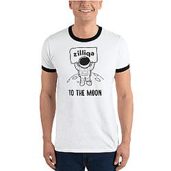 Zilliqa T-shirts – Zilliqa to the moon Men's Ringer T-Shirt TCP1607