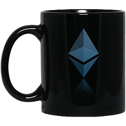 Ethereum Merch - Reflection design 11 oz. Black Mug TCP1607