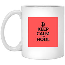 Bitcoin Merch - Keep clam 11 oz. White Mug TCP1607