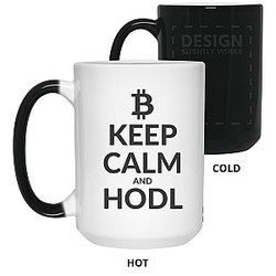 Bitcoin Merch - Keep clam 15 oz. Color Changing Mug TCP1607
