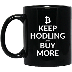Bitcoin Merch - Keep hodling 11 oz. Black Mug TCP1607