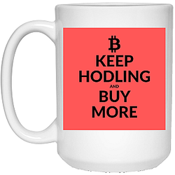 Bitcoin Merch - Keep hodling 15 oz. White Mug TCP1607
