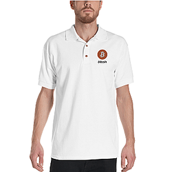 Bitcoin Merch - Men's Embroidered Polo Shirt TCP1607