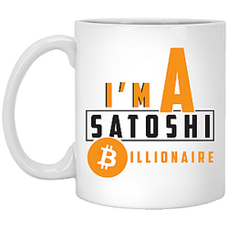 Zilliqa Merch - I'm a satoshi billionaire 11oz. White Mug TCP1607