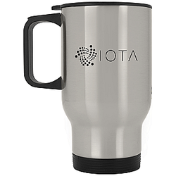 Iota Merch - Script Silver Travel Mug TCP1607