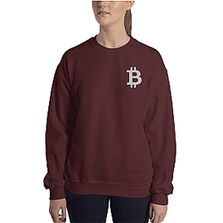 Bitcoin Merch - Women’s Embroidered Crewneck Sweatshirt TCP1607