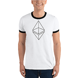 Ethereum T-shirts - Ethereum line design Men's Ringer T-Shirt TCP1607