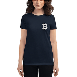 Bitcoin T-shirts - Bitcoin Women's Embroidered Short Sleeve T-Shirt TCP1607