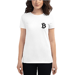 Bitcoin T-shirts - Bitcoin Women's Embroidered Short Sleeve T-Shirt TCP1607