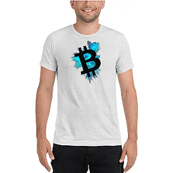 Bitcoin T-shirts - Bitcoin color cloud  Men's Tri-Blend T-Shirt TCP1607