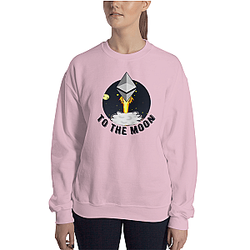Ethereum Merch -  The moon Women’s Crewneck Sweatshirt TCP1607