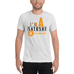 Bitcoin T-shirts - I'm a satoshi billionaire Men's Tri-Blend T-Shirt TCP1607