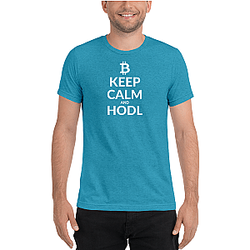 Bitcoin T-shirts - Keep calm Men's Tri-Blend T-Shirt TCP1607