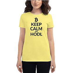 Bitcoin T-shirts - Keep calm Women's Short Sleeve T-Shirt TCP1607