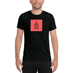 Bitcoin T-shirts - Keep calm Men's Tri-Blend T-Shirt TCP1607