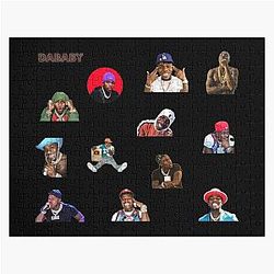 DaBaby Puzzles - DaBaby Sticker Pack &amp; Merch Jigsaw Puzzle RB0207
