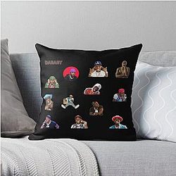 DaBaby Pillow Cover - DaBaby Sticker Pack &amp; Merch Throw Pillow Cover RB0207