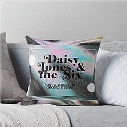 Daisy Jones & the Six Vintage Print Throw Pillow