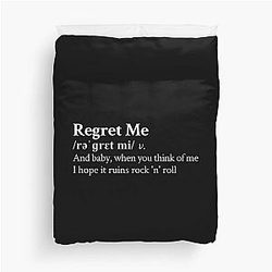 Daisy Jones & The Six Riley Keough Aesthetic Lyrics Black Duvet Cover