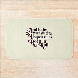 Daisy Jones & The Six Riley Keough Aesthetic Lyrics Bath Mat
