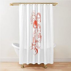 Daisy Jones and the Six Vintage Red Illustration Shower Curtain