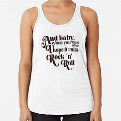 Daisy Jones & The Six Riley Keough Aesthetic Lyrics Racerback Tank Top