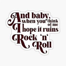 Daisy Jones & The Six Ryke Aesthetic Lyrics Sticker