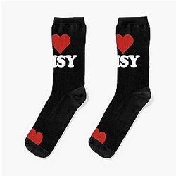Daisy Jones and the Six Aesthetic I Love Merch Black Socks