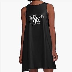 Daisy Jones & The Six Aesthetic Black A-Line Dress