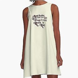 Daisy Jones & The Six Riley Keough Aesthetic Lyrics A-Line Dress