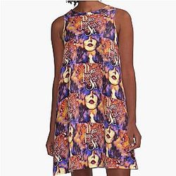 Psychedelic Daisy Jones and the Six A-Line Dress