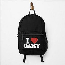 Daisy Jones & The Six Aesthetic I Love Merch Black Backpack