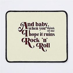Daisy Jones & The Six Riley Keough Aesthetic Lyrics Mouse Pad