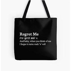 Daisy Jones & The Six Riley Keough Aesthetic Lyrics Black All Over Print Tote Bag