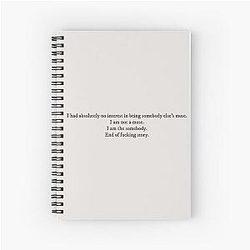 Daisy Jones & The Six quote Spiral Notebook 
cleaned title 
Daisy Jones and the Six Spiral Notebook