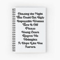 Aurora Daisy Jones & The Six Spiral Notebook