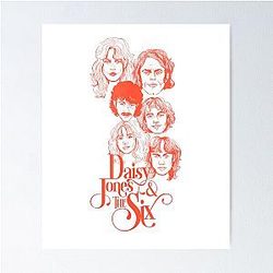 Daisy Jones & the Six - Vintage Red Illustration Poster