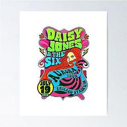 Daisy Jones & The Six Band Concert Shirt Bookish Poster