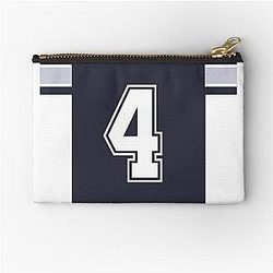 Dak Prescott Blue Zipper Pouch
